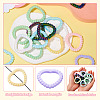 20Pcs UV Plating Rainbow Iridescent Acrylic Bead Frames OACR-TA0003-05-4
