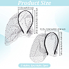 2Pcs 2 Colors Mesh Veil Cloth Hair Bands FIND-OC0003-95A-2