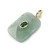 Natural Green Aventurine Faceted Pendants G-B186-01G-03-2