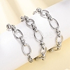 10MM 304 Stainless Steel Oval Link Chain Necklaces for Women X-NJEW-G194-04P-2