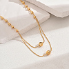 Fashionable Brass Round Pendant Necklaces for Women IF1859-5-1