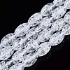 Transparent Crackle Glass Beads Strands GLAA-S192-B-010A-1