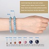SUNNYCLUE Natural Aquamarine Round Beads Stretch Bracelets BJEW-PH0001-8mm-19-7