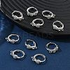 SHEGRACE Brass Micro Pave Clear Cubic Zirconia Hoop Earrings Findings XGR0153P-92P-4