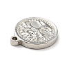 Non-Tarnish 201 Stainless Steel Machine Polishing Pendants STAS-G261-24P-3