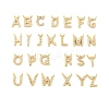 26Pcs Brass Micro Pave Clear Cubic Zirconia Pendants KK-H252-02G-1