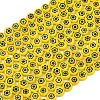 Handmade Millefiori Glass Flat Round Bead Strands LK-P010-06-1