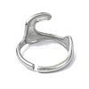 304 Stainless Steel Open Cuff Rings RJEW-M019-46P-3