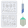 2Pcs 2 Style Acrylic Earring Handwork Template DIY-WH0572-001-1