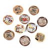 Food Newspaper Theme Resin Cabochons RESI-C075-01-1