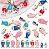 40Pcs 10 Styles Aolly Enamel Beads FIND-AR0006-76-1