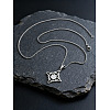 Vintage 304 Stainless Steel Witch Knot Pendant Necklaces WGBCAF0-01-2