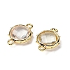 Brass Natural Lemon Quartz Connector Charms KK-Z096-01G-01-2