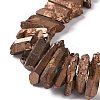 Natural Quartz Crystal Points Beads Strands G-K181-B30-3