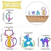 40Pcs 4 Styles 201 Stainless Steel Pendants STAS-YW0002-62MC-3