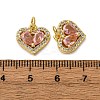 Brass Micro Pave Cubic Zirconia Pendants KK-A271-12G-3