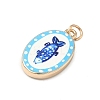 Brass Enamel Pendants LS-ENAM-I086-08A-2
