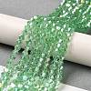 Transparent Electroplate Glass Beads Strands EGLA-A039-T3mm-B24-4