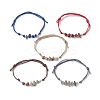 5Pcs Natural Mixed Stone Chips Braided Bead Bracelet Sets BJEW-JB09869-02-1
