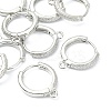 SHEGRACE Brass Micro Pave Clear Cubic Zirconia Hoop Earrings Findings XGR0155P-95P-1