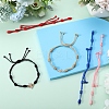 10Pcs 5 Colors Adjustable Braided Nylon Cord Link Bracelet Making AJEW-SC0002-18-4
