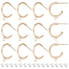 12Pcs Brass Ring Stud Earring Findings KK-BC0011-04-1