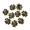 Tibetan Style Alloy Cross with Jesus Alloy Pendants for Easter Jewelry MLF10674Y-NF-3