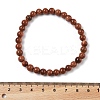 Synthetic Goldstone Bead Stretch Bracelets BJEW-K212-A-002-3