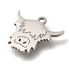 201 Stainless Steel Pendants STAS-R136-10P-2