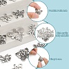 40Pcs 8 Styles Tibetan Style Alloy Pendants TIBE-YW0001-65-3