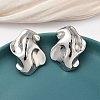 304 Stainless Steel Nuggets Stud Earrings EJEW-K268-73P-2