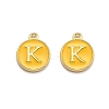 Golden Plated Alloy Enamel Charms ENAM-Q437-13K-1