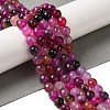 Dyed & Heated Natural Dragon Veins Agate Beads Strands G-P539-A01-27-2