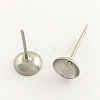 Tarnish Resistant 304 Stainless Steel Post Stud Earring Findings X-STAS-R063-49-1