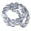 Transparent Electroplate Glass Bead Strands EGLA-C001-M-3