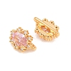 SHEGRACE Flower Brass Micro Pave Cubic Zirconia Spacer Bars XGRQ5K520-826G-2