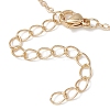Natural Keshi Pearl Heart Pendant Brass Cable Chain Necklaces for Women NJEW-JN05825-5