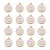 Golden Plated Alloy Charms LS-X-ENAM-S118-01G-2