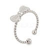 Bowknot 304 Stainless Steel Open Cuff Rings for Women LS-RJEW-G338-08P-4