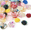 48Pcs 16 Styles Luminous Opaque Resin Cabochons RESI-TA0002-27-3