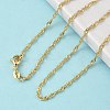 2.5MM Brass Singapore Chain Necklaces NJEW-P339-07G-2