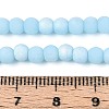 Frosted Opaque Glass Beads Strands GLAA-T032-P4mm-MBB10-4