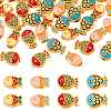 40Pcs 4 Styles Zinc Alloy Enamel Beads ENAM-PH0003-25-1