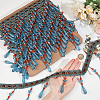 12M Polyester Fringe Lace Trims SRIB-WH0026-26B-3