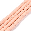 Flat Round Handmade Polymer Clay Bead Spacers X-CLAY-R067-4.0mm-13-1