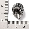 Skull Shape Rack Plating Brass with Cubic Zirconia Beads KK-S406-14P-3