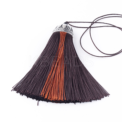 Nylon Tassel Big Pendant Decorations AJEW-Q129-M-1
