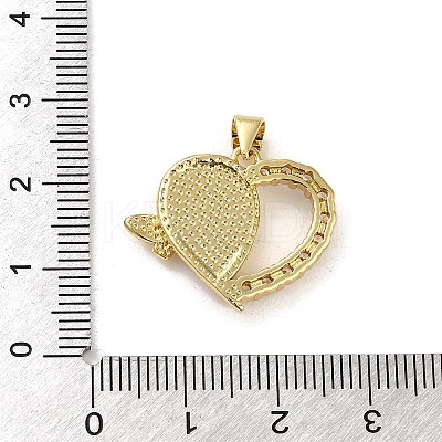 Brass Micro Pave Clear Cubic Zirconia Pendants KK-A221-19G-G-1