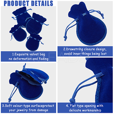 20Pcs 2 Styles Gourd Velvet Bags TP-BBC0001-02A-1