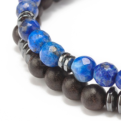 Beads Stretch Bracelets Set BJEW-JB07342-1